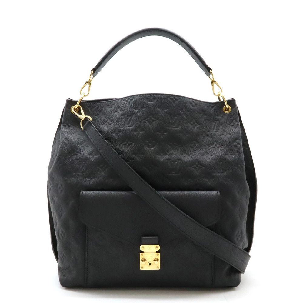 LOUIS VUITTON Monogram Empreinte Metis Shoulder Bag Handbag Noir Black
